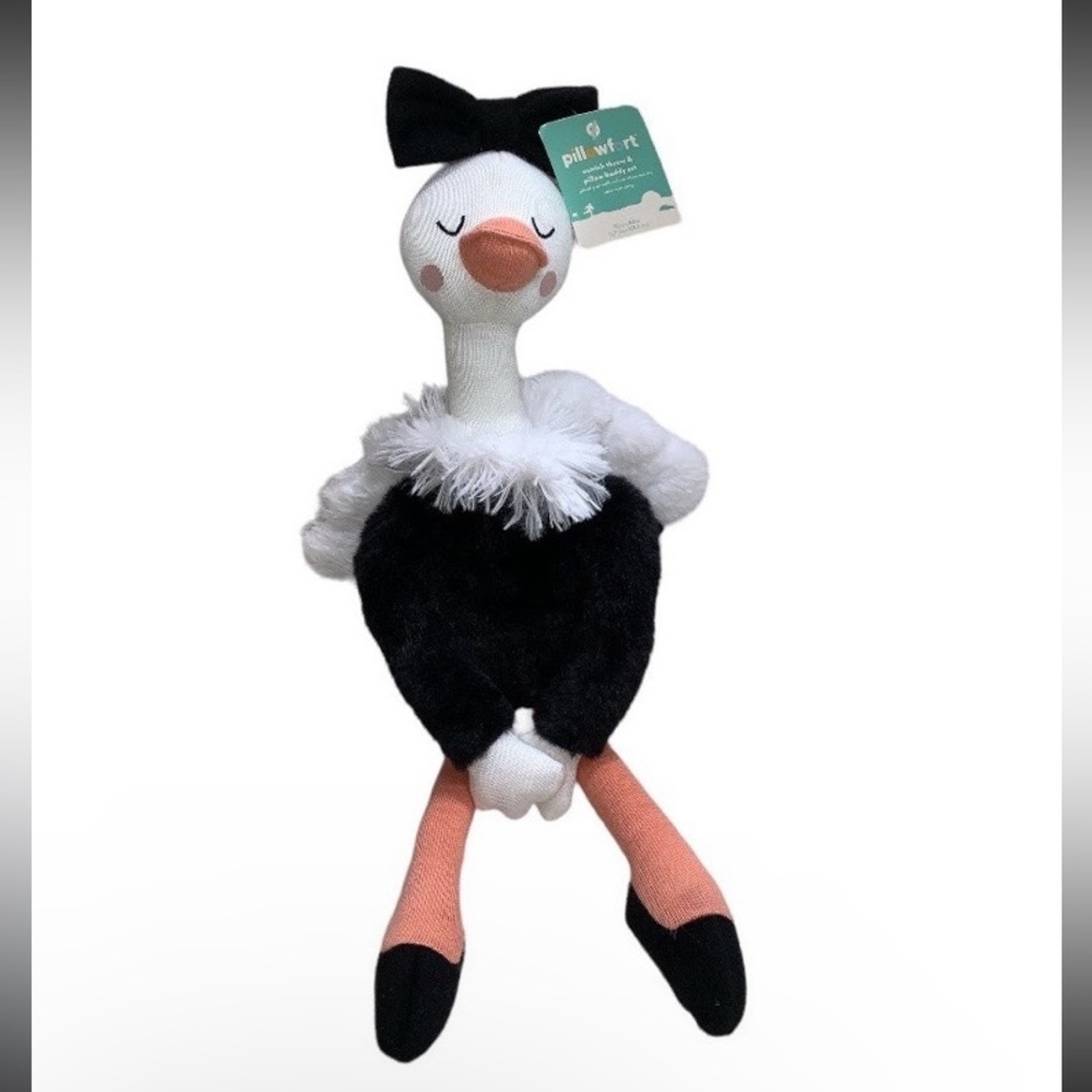 Target Pillowfort Ostrich Plush 20" buddy pillow 2017 velcro on hands & feet